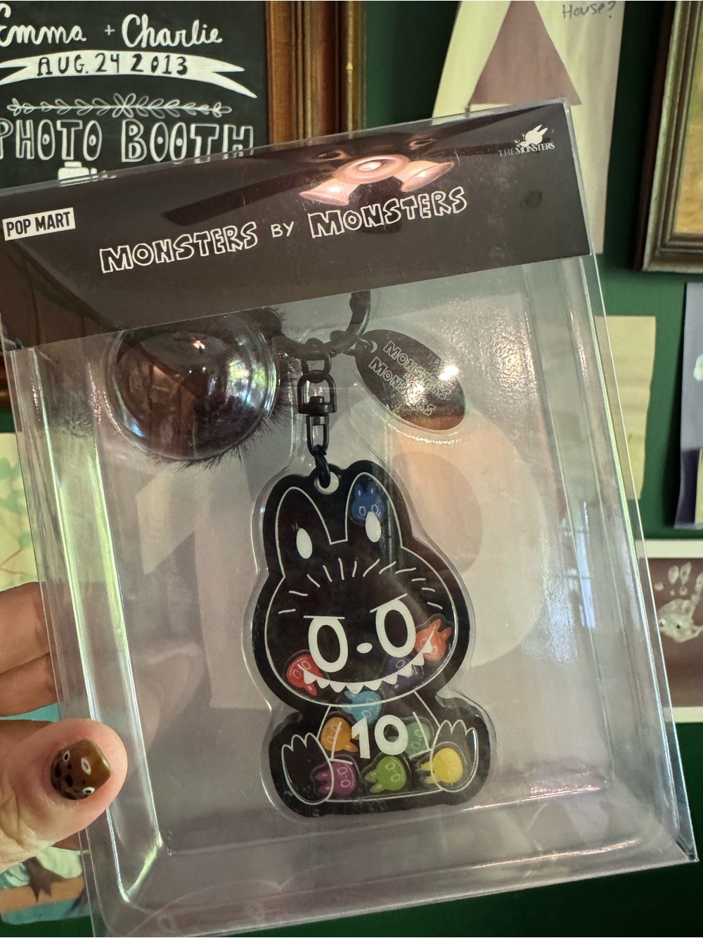 POP MART LABUBU 10th ANNIVERSARY acrylic shaker keychain NIB - Picture 4 of 5